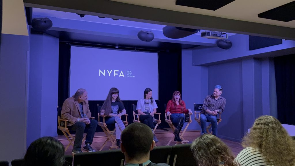 Actors and filmmakers, Sue Ann Pien and Bella Zoe Martinez, along with producers Andy Raffi and Melissa Martinez-Raffi from the short film Once More, Like Rain Man